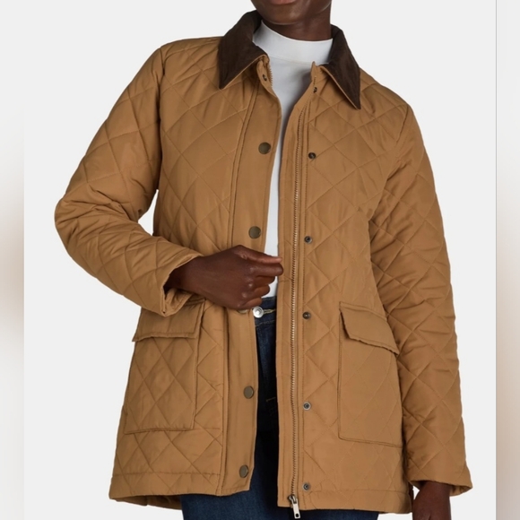 Time And Tru Women's Tan Quilted Jacket XL NWOT - Picture 1 of 5